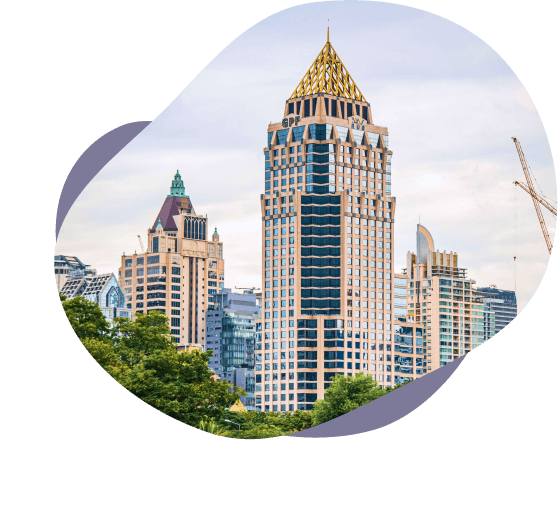 Modern city buildings